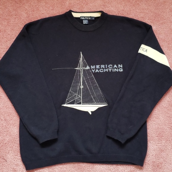 VTG Nautica Embroidered American Yachting Sweater - Picture 1 of 7